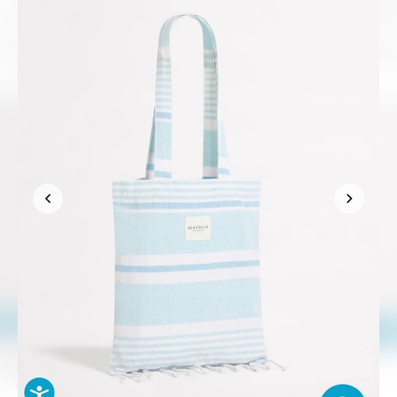 NWT Seafolly Blue and White Beach Towel Set - Picture 5 of 7